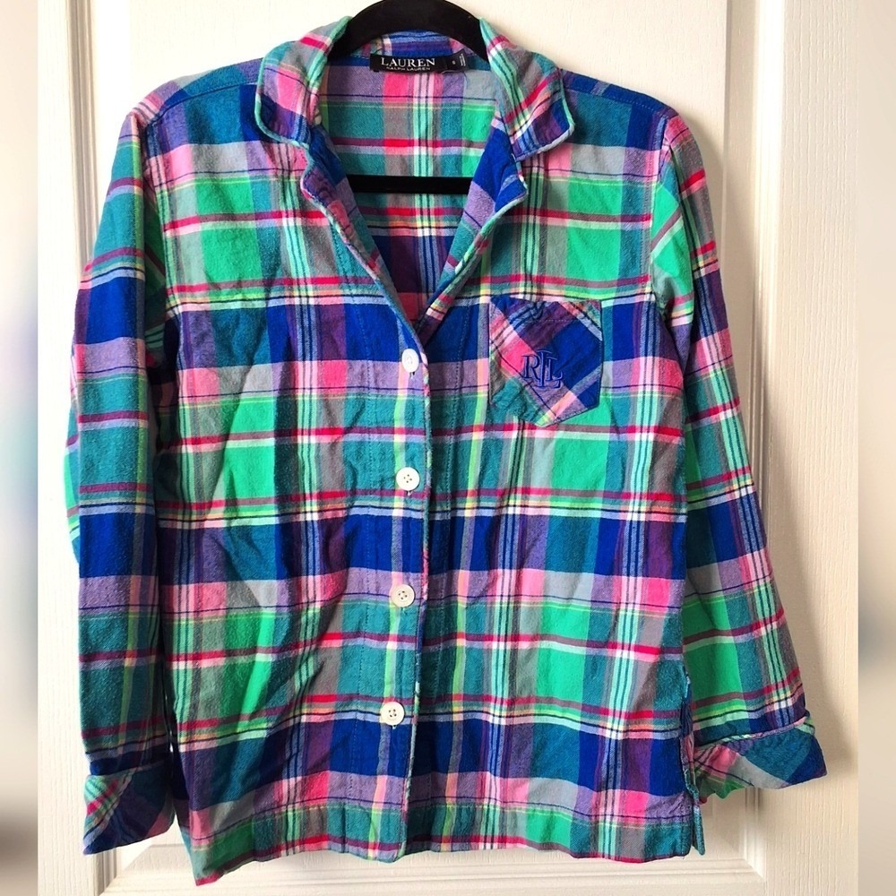 Lauren‎ Ralph Lauren Flannel Sleep Shirt – Plaid – Women's Size S Loungewear